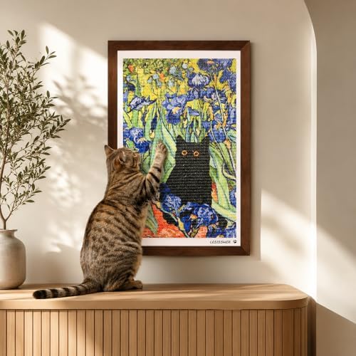 Wall Art Cat Scratcher, Framed Sisal Scratch Pad - Image 6
