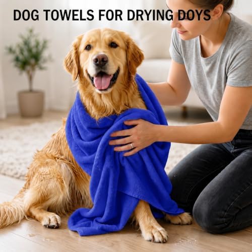 2 Pcs Microfiber Dog Towels for Drying Dogs Large, 55 X 27 Inch - Image 4