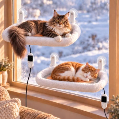 L&W BROS. 2PC Cat Heated Window Perches by LWBROS