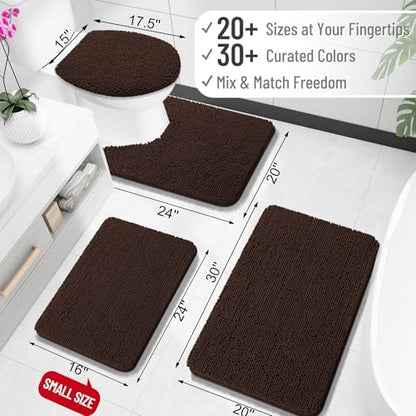 OLANLY Bathroom Rugs 30x20, Extra Soft Absorbent Chenille Bath Rugs - Image 2