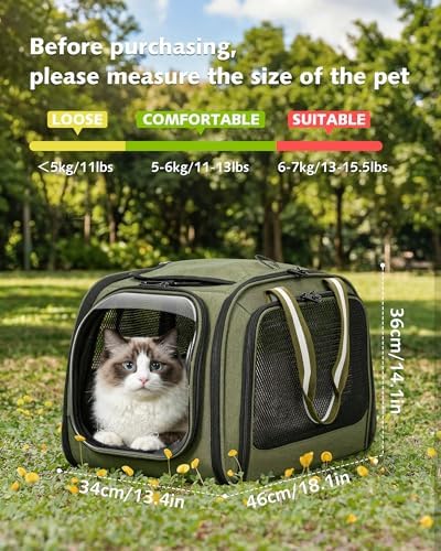 Pecute Cat Carrier, Double Bubble Pet Carrier - Image 5