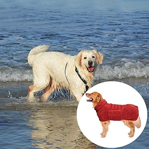 Geyecete Pineapple Grid Fast Drying Super Absorbent Dog Cat Bath Robe Towel - Image 5