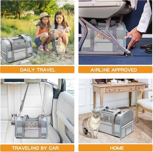 17" Soft Cat Carrier with Shoulder Strap - Image 5