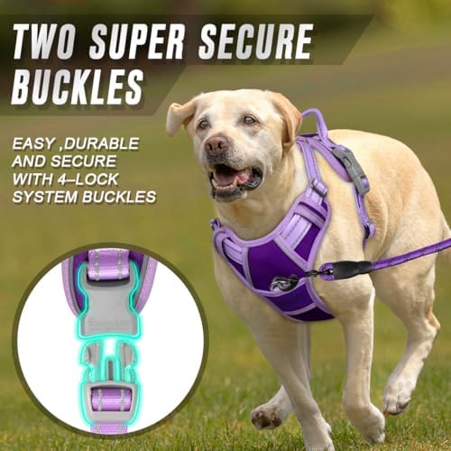 BARKBAY Dog Harness No Pull for Large Dogs Front Back Clips, Dog Vest - Image 4