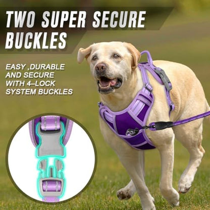 BARKBAY Dog Harness No Pull for Large Dogs Front Back Clips, Dog Vest - Image 4