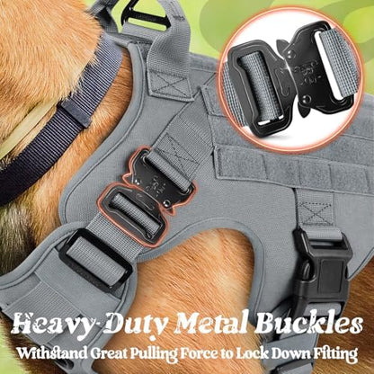 rabbitgoo Tactical Dog Harness for Small, Heavy Duty Military No Pull Vest - Image 2