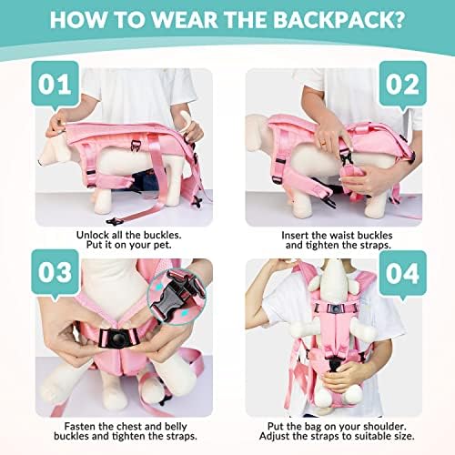 Lukovee Dog Backpack Carrier, Adjustable Front Carrier - Image 6
