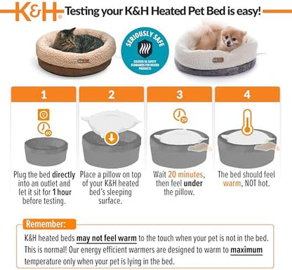 K&H Pet ProductsHeated Cat Bed Indoor, Thermo-Snuggle Cup Bomber Soft Heated - Image 6