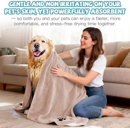 Puomue Microfiber Dog Towels for Drying Dogs, Super Absorbent and Soft Pet - Image 5