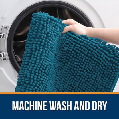OLANLY Small Bathroom Rugs 30x18, Extra Soft Absorbent Chenille Bath Rugs - Image 5