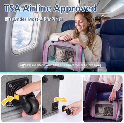 Airline Pet Carrier with Wheels - Image 6