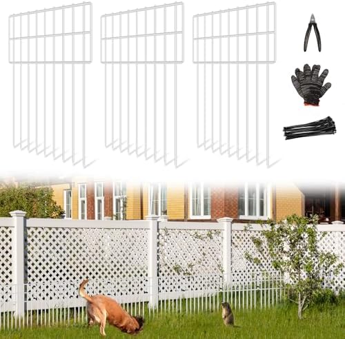 ​10 Panels Garden Fencing Animal Barrier, 17in X 10.8ft Dog Dig Fence Barrier by NANYEZH