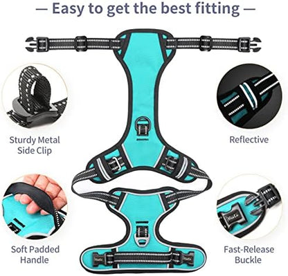 HEELE Dog Harness, No Pull Adjustable Padded Reflective Harness - Image 3