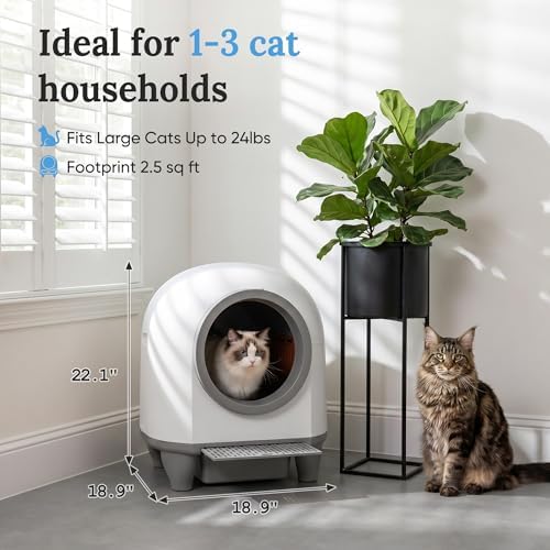 Greesum Fully Enclosed Self-Cleaning Cat Litter Box - Image 3