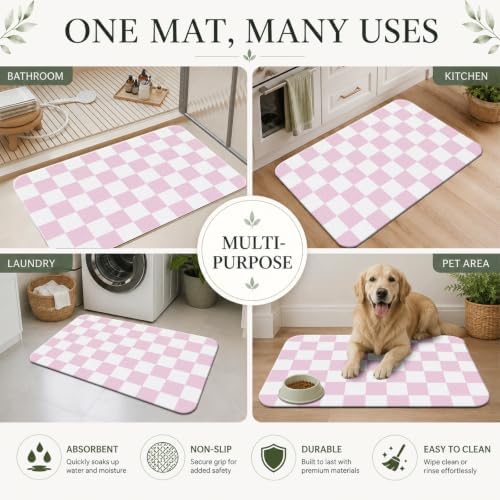 Natural Diatomaceous Earth Bath Mat, Ultra Thin Quick Dry Floor Rug - Image 7