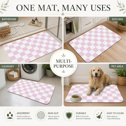 Natural Diatomaceous Earth Bath Mat, Ultra Thin Quick Dry Floor Rug - Image 7