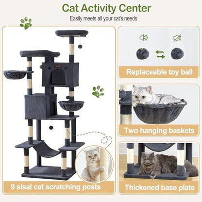 74in Cat Tree Tower for Indoor Cats - Image 5
