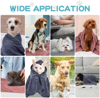 Microfiber Dog Towels 6 Pack, Perfect Shower & Bath Supplies - Image 7