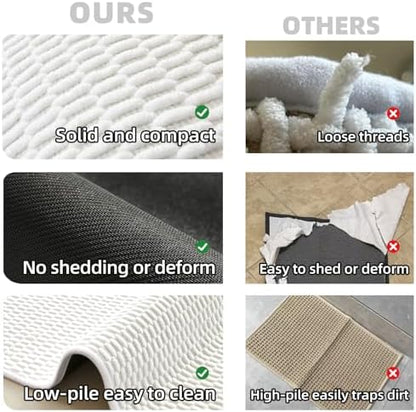 TYUU Bathroom Runner Rug, Long Bath Mat Washable Thin Quick Dry Low Pile - Image 6