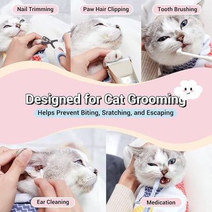 35.5" Extra Large Cat Wrap for Cutting Nails Medicine Grooming Wrap - Image 3
