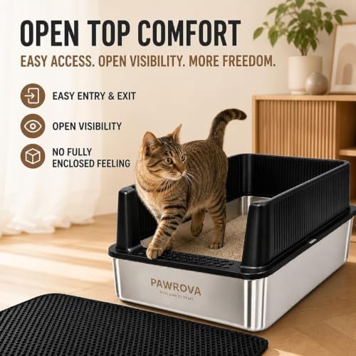 304 Stainless Steel Litter Box 2 Pack, XL Open Top - Image 7
