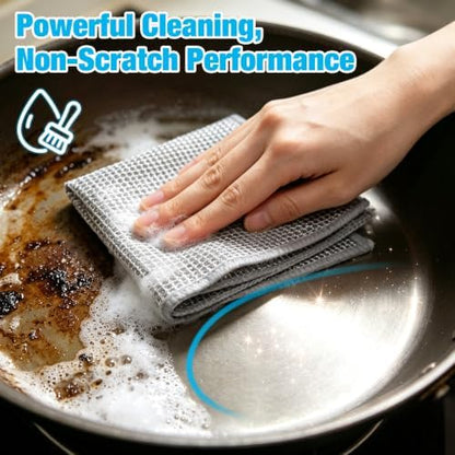 50 Pcs Non-Scratch Reusable Silver Wire Dishwashing Rags - Image 4
