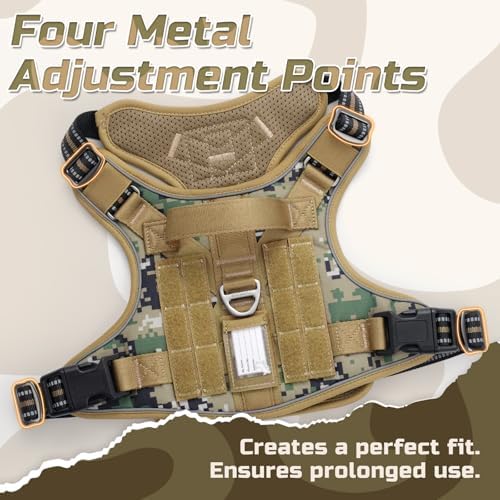 rabbitgoo Tactical Dog Harness for Large, No Pull Military Service Vest - Image 5
