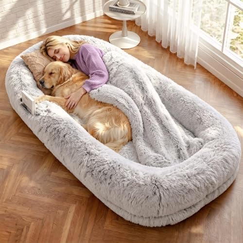 Murago Human Dog Bed for Adults, Light Grey by Murago