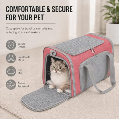 Pet Carrier for Cats and Small Dogs Up to 15 lb - Image 2
