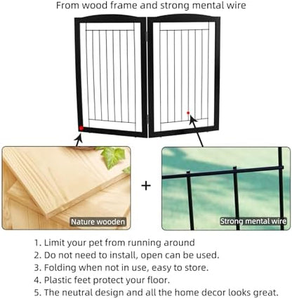 ZJSF Freestanding Foldable Dog Gate - Image 6