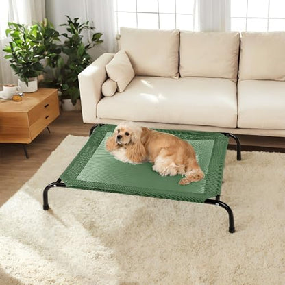 Cooling Elevated Dog Bed with Non-Slip Floor Protectors & Breathable Mesh - Image 2