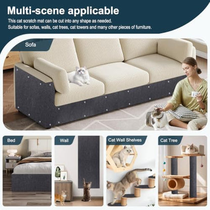 Self-Adhesive Cat Scratching Mat Cat Scratch Furniture Protector - Image 5