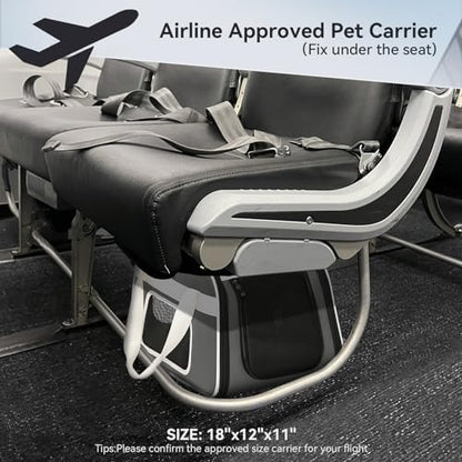 Petsfit Cat Carrier with Wheels, Removable Spinner Wheels - Image 3