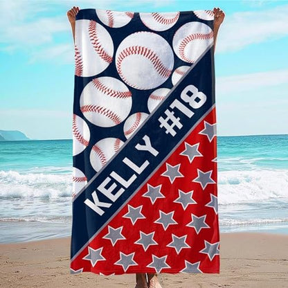 Personalized Beach Towel With Name, Custom Beach Towel with Name, Customized by JML