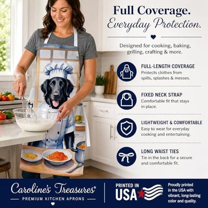 Caroline's Treasures Flat-Coated Retriever The Chef Apron Cooking Kitchen - Image 4