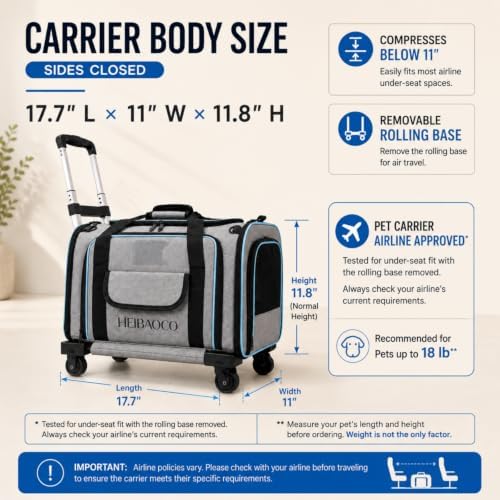 Expandable Pet Carrier with Wheels - Image 3