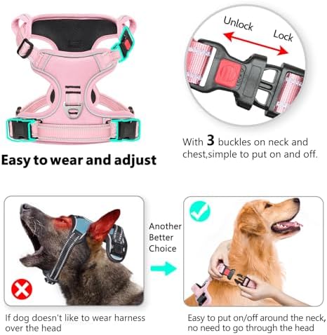 Timos Dog Harness Large Sized, Quick Release Buckles - Image 3