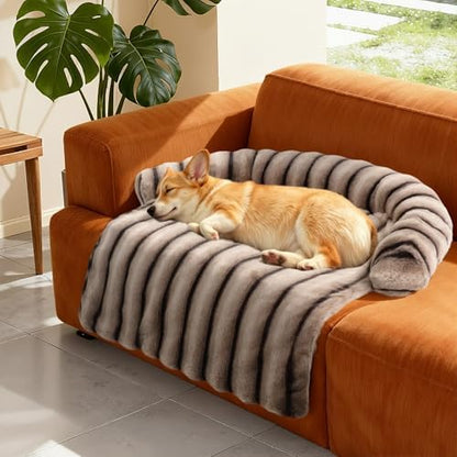 WATANIYA PET Medium Dog Couch Bed, Fluffy Washable Couch Protector by WATANIYAPET