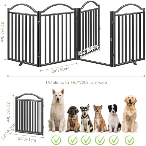 BHG Metal No-Assembly Freestanding Dog Gate - Image 4
