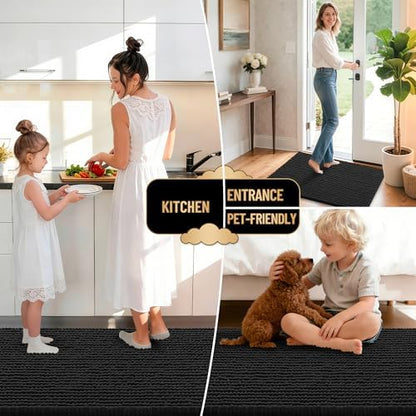 OLANLY Thick Chenille Small Bathroom Rugs 24x16, Absorbent Bath Mat - Image 6