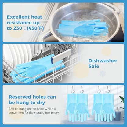 Pet Grooming Gloves, Dog Washing Gloves - Image 6