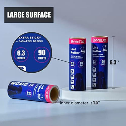 Extra Sticky Large Surface Lint Roller, 6.3''Wide Roller - Image 2