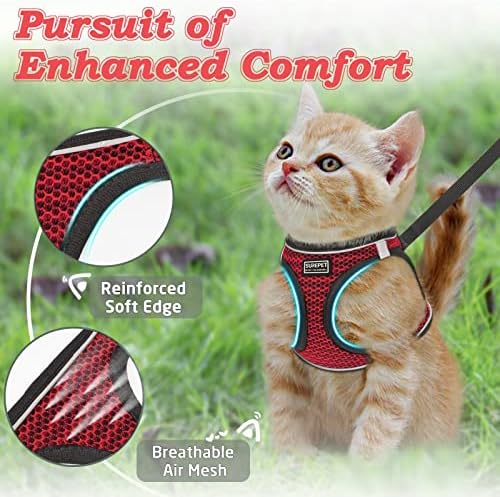 Cat Harness and Leash for Walking Escape Proof, Adjustable Kitten Vest Harness - Image 2