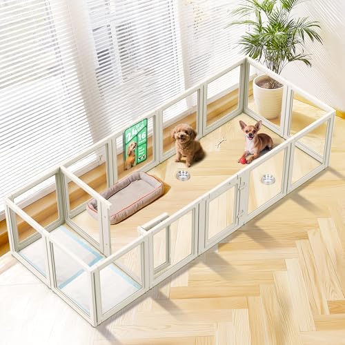 FXW AuraSpace Clear Acrylic Indoor Dog Playpen, 16 Panels by FXW