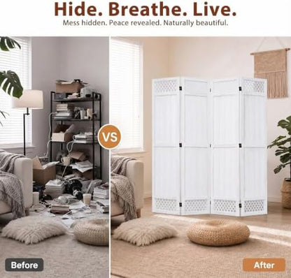 Wood Room Divider Privacy Screen - Image 6