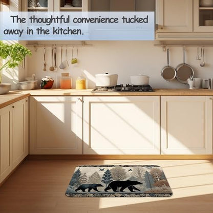 Cute Brown Bear Fast Drying Absorbent Bathroom Mat, Non-Slip Rubber Backing - Image 6