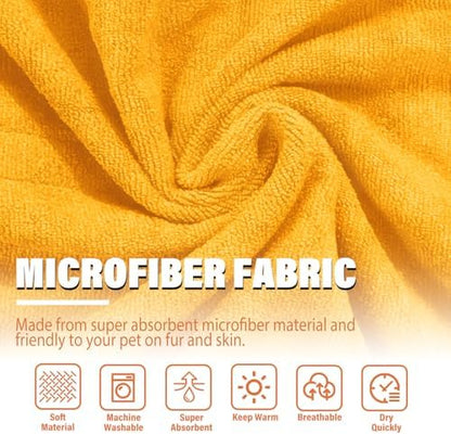 Dog Robe - Fast Drying Towel - Microfiber Super Absorbent Pet Bathrobe - Image 4