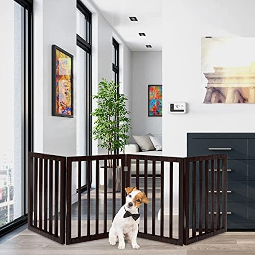 Pet Gate - 4-Panel Indoor Foldable Dog Fence - Image 2