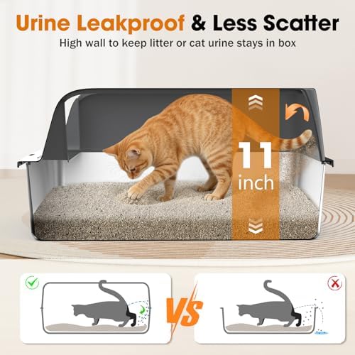 2PACK Stainless Steel Litter Box, Extra Large Litter Boxes - Image 2