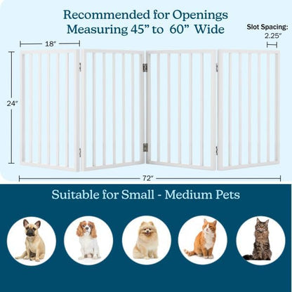 Pet Gate - 4-Panel Indoor Foldable Dog Fence - Image 2